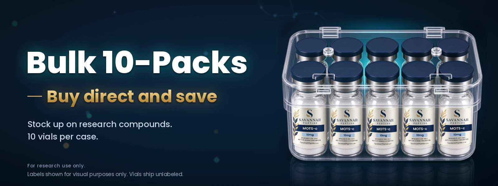 Bulk 10-Packs: buy direct and save. Stock up on research compounds, 10 vials per case. For research use only.